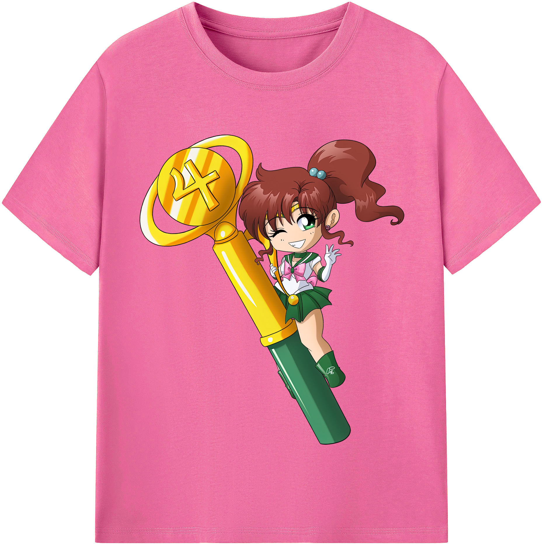 （画像用） 美少女戦士セーラームーン 木野 まこと きの まこと Sailor Moon Kino Makoto （セーラージュピター；Sailor Jupiter） レディースカジュアルプリントTシャツ（綿100％）